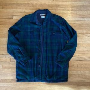 L.L.Bean fleece lined flannel, size Medium